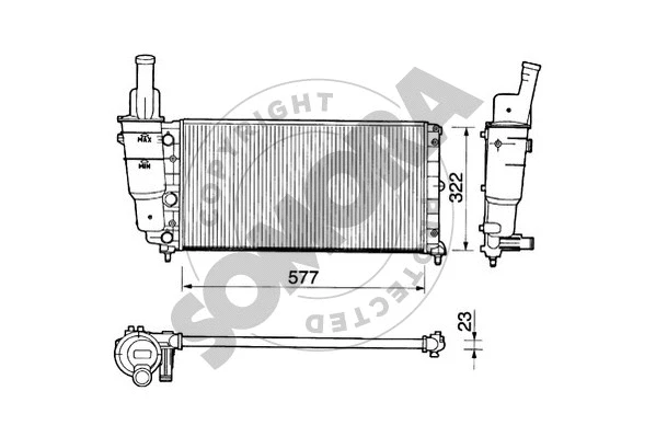 Radiator, engine cooling (081241)