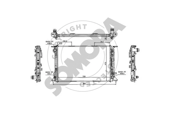Radiator, engine cooling (021740C)