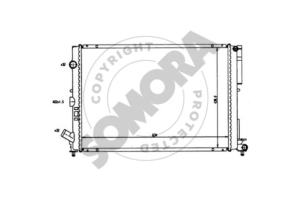 Radiator, engine cooling (242041)