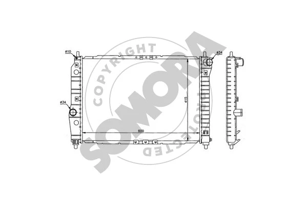 Radiator, engine cooling (061140A)