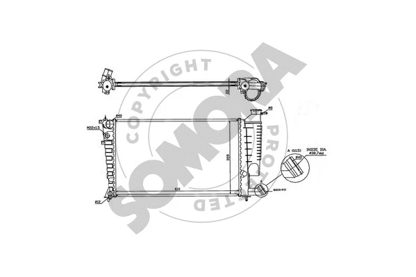 Radiator, engine cooling (220640B)