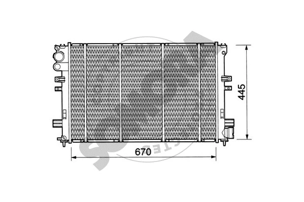 Radiator, engine cooling (085041)