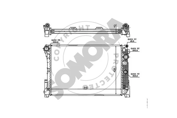 Radiator, engine cooling (171440A)