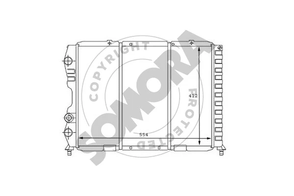 Radiator, engine cooling (012040A)