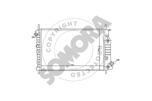 Radiator, engine cooling (095040A)