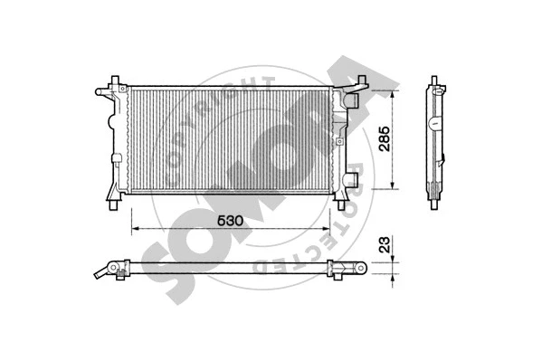 Radiator, engine cooling (212442)