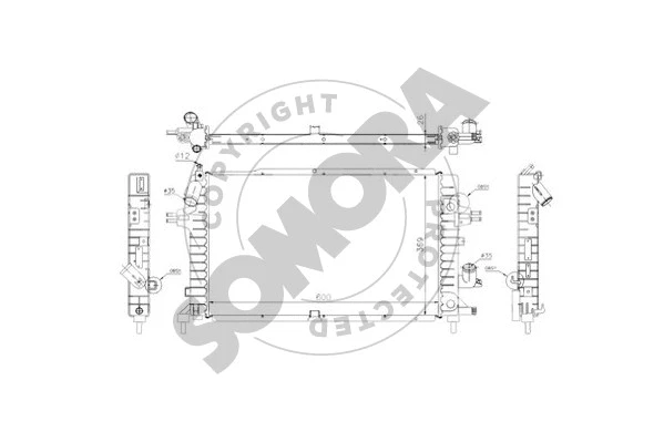 Radiator, engine cooling (211840A)
