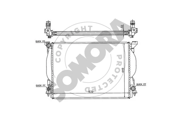 Radiator, engine cooling (021540F)