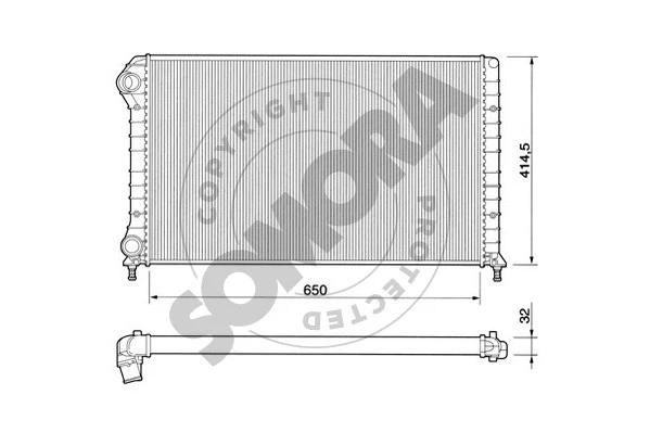 Radiator, engine cooling (088040)