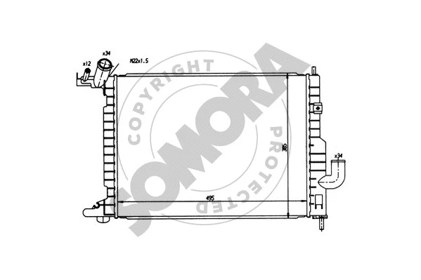 Radiator, engine cooling (210441)