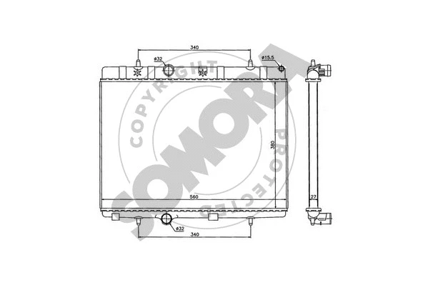 Radiator, engine cooling (050440B)