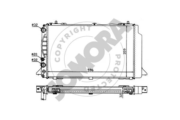 Radiator, engine cooling (021240)