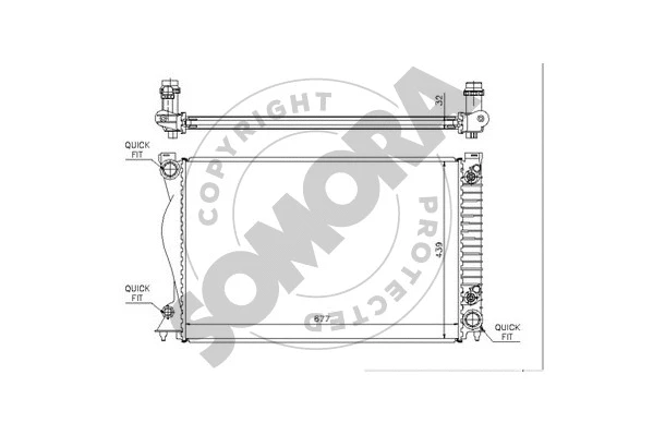 Radiator, engine cooling (021040C)