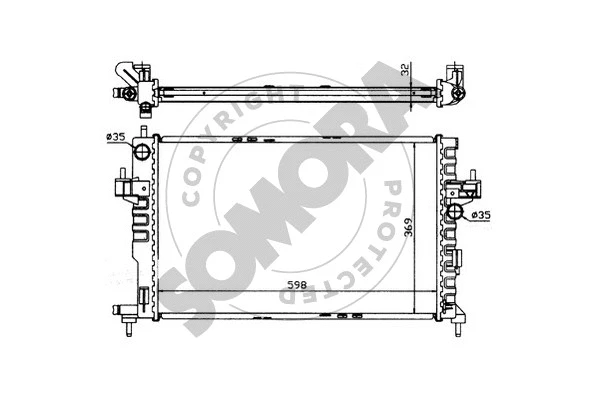 Radiator, engine cooling (212542)