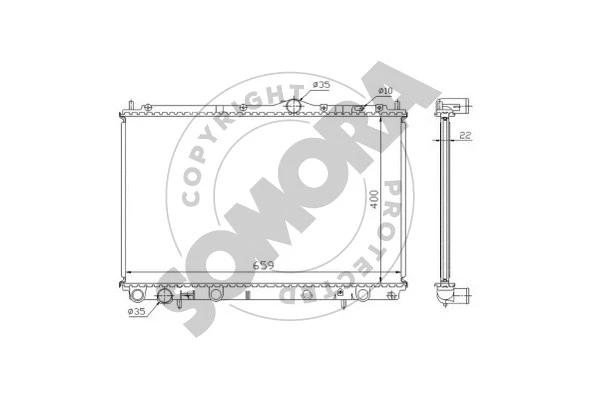 Radiator, engine cooling (361240A)