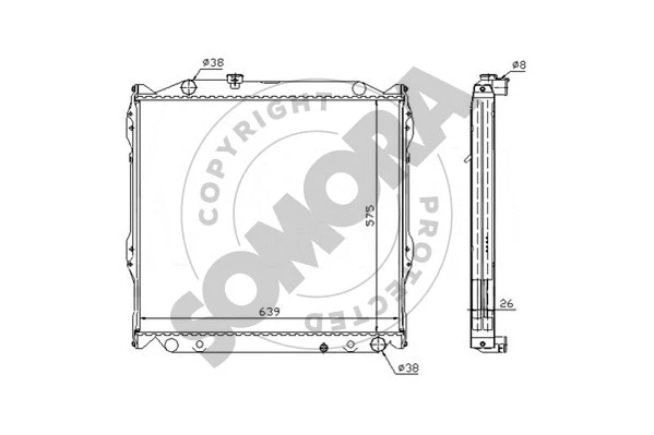 Radiator, engine cooling (319540)