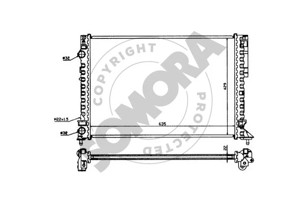 Radiator, engine cooling (242043)