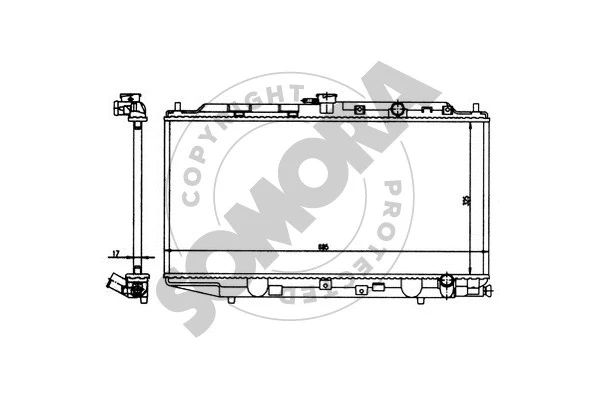 Radiator, engine cooling (120243)