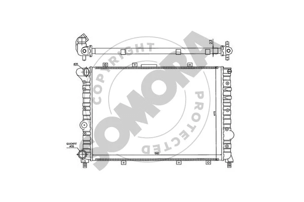 Radiator, engine cooling (011240C)
