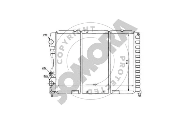 Radiator, engine cooling (012040)