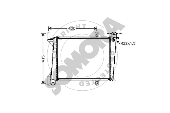 Radiator, engine cooling (361240C)