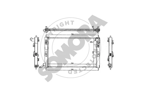Radiator, engine cooling (182440A)