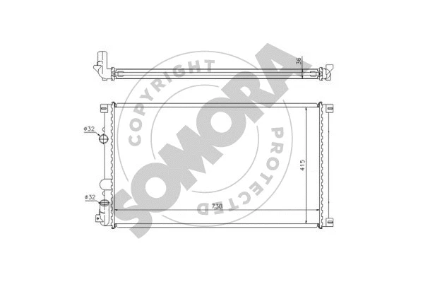 Radiator, engine cooling (245640)