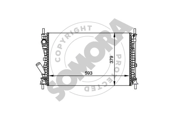 Radiator, engine cooling (092540B)