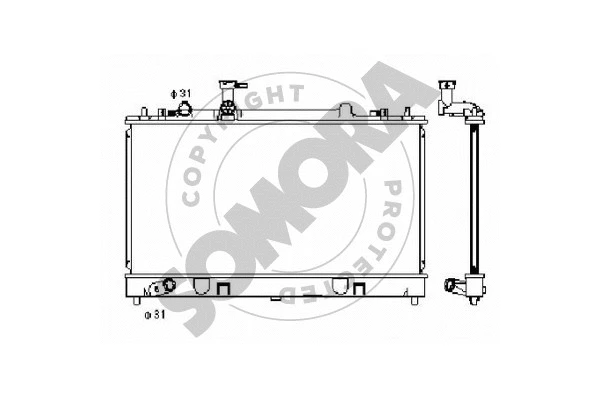 Radiator, engine cooling (161140A)