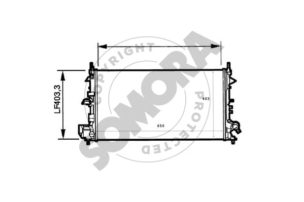 Radiator, engine cooling (210640E)