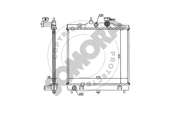 Radiator, engine cooling (111040A)