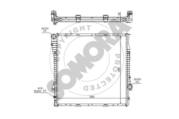 Radiator, engine cooling (043040A)