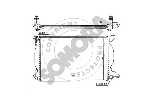 Radiator, engine cooling (021540B)