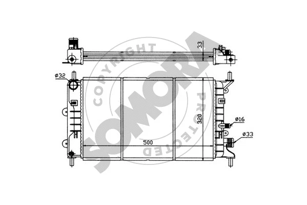 Radiator, engine cooling (093141)