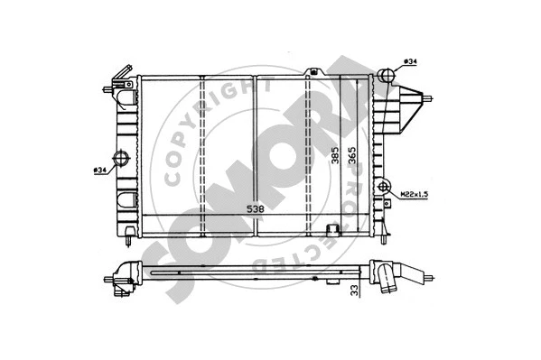 Radiator, engine cooling (210241)