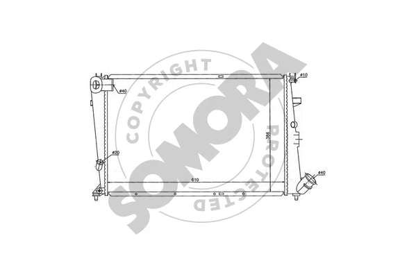 Radiator, engine cooling (052240A)