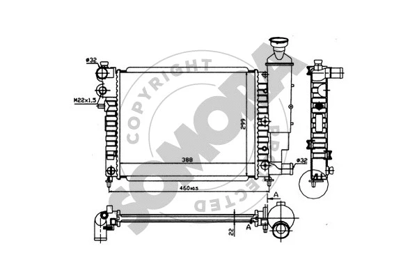 Radiator, engine cooling (224140)