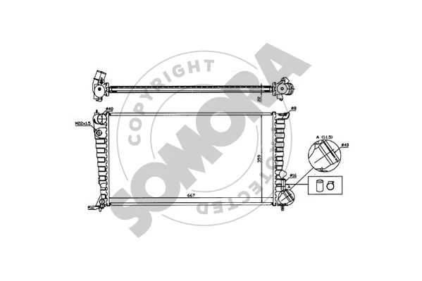 Radiator, engine cooling (220642)