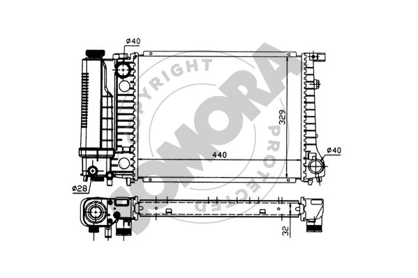 Radiator, engine cooling (040340)