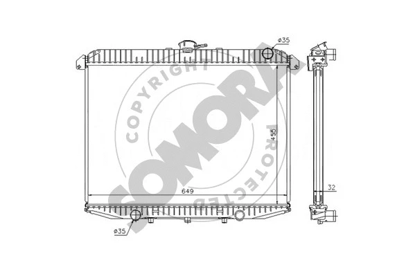 Radiator, engine cooling (196540)