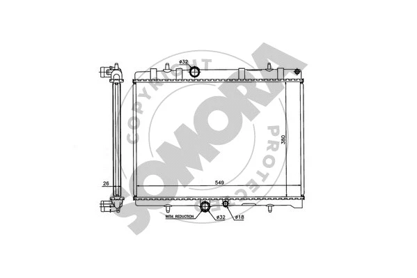 Radiator, engine cooling (223440B)