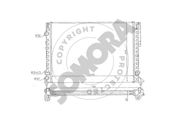 Radiator, engine cooling (242040D)