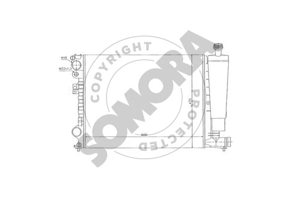 Radiator, engine cooling (085040A)