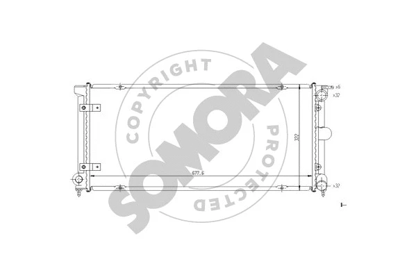 Radiator, engine cooling (350543)