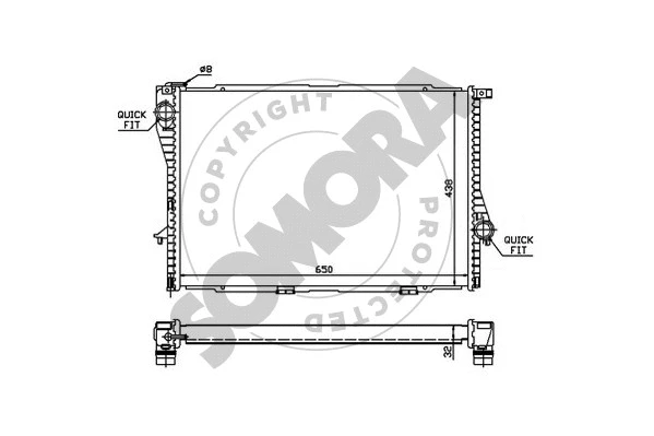 Radiator, engine cooling (041240)