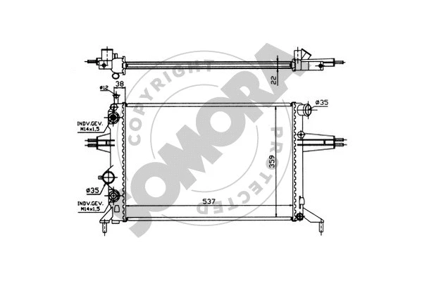 Radiator, engine cooling (211745)