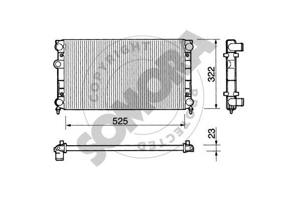 Radiator, engine cooling (350843)