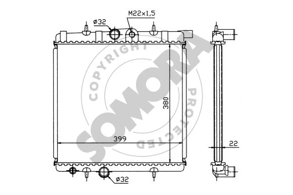 Radiator, engine cooling (221340)