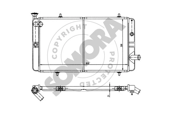 Radiator, engine cooling (220442)