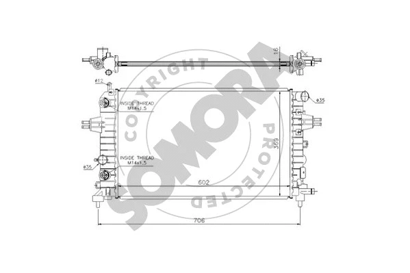 Radiator, engine cooling (211840)